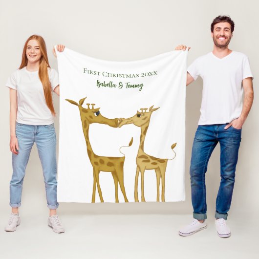 Couverture Polaire Amateurs de girafe adorables (En situation)