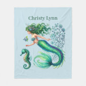 Couverture Polaire Amateurs de sirène ajouter le nom (Devant)