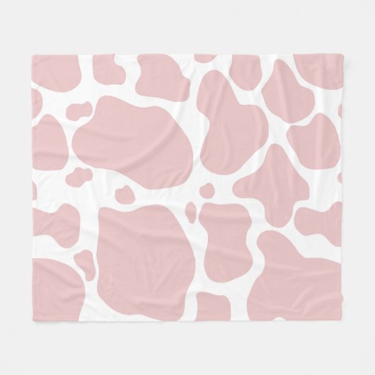 Couverture Polaire Amateurs de vache rose Vache Imprimer Motif (Devant (Horizontal))
