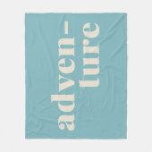 Couverture Polaire Amateurs de voyage Texte d'aventure Doux Turquoise (Devant)