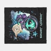 Couverture Polaire Amateurs d'espace cool ajouter nom alien (Devant (Horizontal))