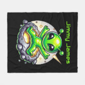 Couverture Polaire Amateurs d'espace cool ajouter nom alien (Devant (Horizontal))