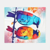 Couverture Polaire Amateurs d'oiseaux tropicaux (Devant (Horizontal))