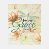 Couverture Polaire Amazing Grace Flowers and dragonfly   (Devant)