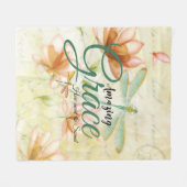 Couverture Polaire Amazing Grace Flowers and dragonfly   (Devant (Horizontal))