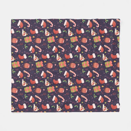 Couverture Polaire Ambiance de Noël (Devant (Horizontal))