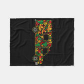 Couverture Polaire Ambulance Mexicaine Sombrero Maracas Guitare Cinco (Devant (Horizontal))