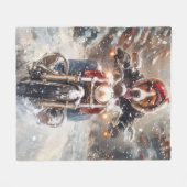 Couverture Polaire Américain Anglais Foxhound équitation vélo Noël (Devant (Horizontal))