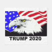 Couverture Polaire Américain Eagle Donald Trump de l'atout 2020 (Devant (Horizontal))