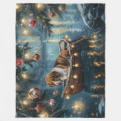 Couverture Polaire American English Foxhound Christmas Festive Voyage (Devant)