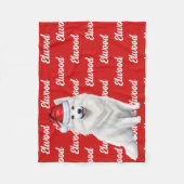 Couverture Polaire American Eskimo Chien Nom Patterned Noël (Devant)