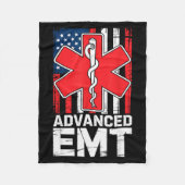 Couverture Polaire American Flag Advanced Emt Aemt Medical Technician (Devant)