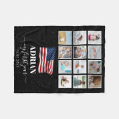 Couverture Polaire American Flag Baby First Year Photo Collage (Devant (Horizontal))