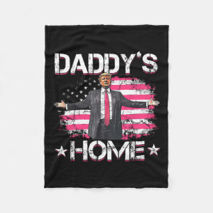 Couverture Polaire American Flag Daddy's Home Trump 2024 Patriotique