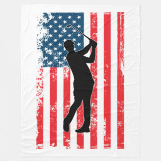 Couverture Polaire American Flag Golf USA