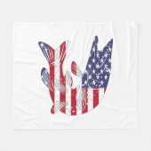 Couverture Polaire American Flag Patriotic Pike Fisherman (Devant (Horizontal))