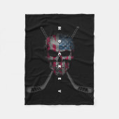 Couverture Polaire American Flag Skull Hockey Apparel - Hockey For Wo (Devant)