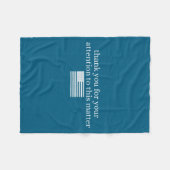 Couverture Polaire American Flag Thank You For Your Attention To This (Devant (Horizontal))