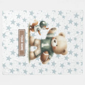 Couverture Polaire American Football Blanket for Baby Boy Birthday (Devant (Horizontal))