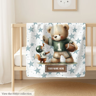 Couverture Polaire American Football Blanket for Baby Boy Birthday