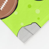 Couverture Polaire American Football - Helmet & Ball Seamless Pattern (Coin)