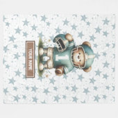 Couverture Polaire American Football Teddy Blanket pour petits garçon (Devant (Horizontal))