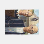 Couverture Polaire American gothique classique peinture Grant Wood (Devant (Horizontal))