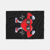 Couverture Polaire American Heart Disease Awareness Heart Month Heart (Devant (Horizontal))