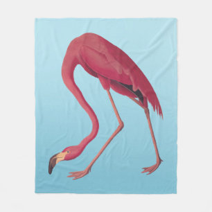Couverture Polaire American Pink Flamant rose Art Vintage