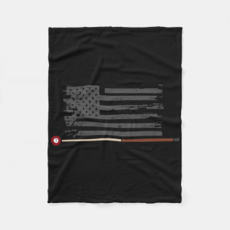 Couverture Polaire American Pool Player Us Drapeau Billiards Bâton de