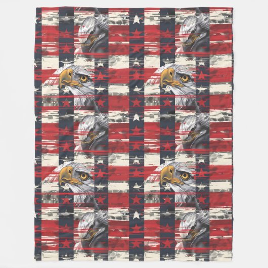 Couverture Polaire American Pride Blanket Eagle & Flag Celebration (Devant)