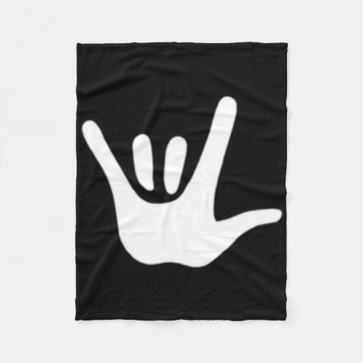 Couverture Polaire American Sign Language Love Asl Deaf Awareness  (Devant)