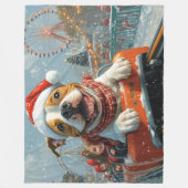 Couverture Polaire American Staffordshire Chien Noël (Devant)