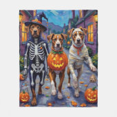 Couverture Polaire American Staffordshire Terrier Chiens Halloween (Devant)
