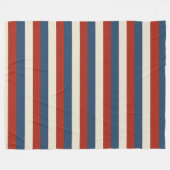 Couverture Polaire Americana Stripes - Blanche polaire confortable (Devant (Horizontal))