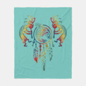 Couverture Polaire Amérindien Kokopelli Whale Dreamcatcher 1 (Devant)