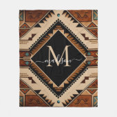 Couverture Polaire Amérindien Motif Culture indienne Style Boho (Devant)