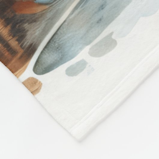 Couverture Polaire Amérindienne et son compagnon de loup (Coin)