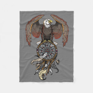 Couverture Polaire Amérindiens dreamcatcher