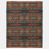 Couverture Polaire Amérindiens Motifs Boho Culture Arts Abstraits (Devant)