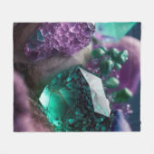 Couverture Polaire Amethyst Jewel Emerald Crystals Rug (Devant (Horizontal))