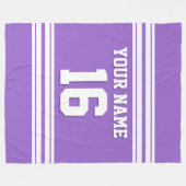 Couverture Polaire Amethyst Purple White Sports Jersey (Devant (Horizontal))