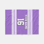 Couverture Polaire Amethyst Purple Wht Team Jersey Numéro personnalis (Devant (Horizontal))