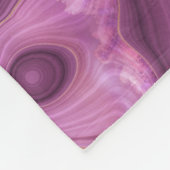 Couverture Polaire Améthyste Violet Et Monogramme D'Agate Abstrait Or (Coin)