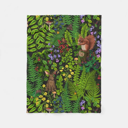 Couverture Polaire Amimies et plantes des bois (Devant)
