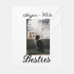 Couverture Polaire Amis animaux meilleurs amis ajoutez nom photo anim