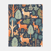 Couverture Polaire Amis boisés confortables (Devant)