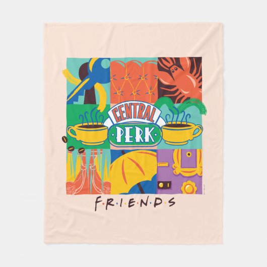 Couverture Polaire AMIS™ | Central Perk Vibrant Graphic (Devant)