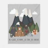 Couverture Polaire Amis de la faune de Woodland (Devant)