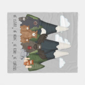 Couverture Polaire Amis de la faune de Woodland (Devant (Horizontal))